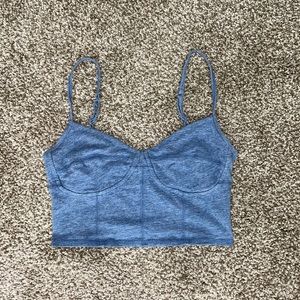 Garage Blue Cropped Tank